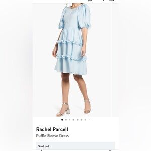 Rachel Parcell Light Blue Ruffled Mini Dress